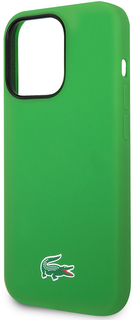 Lacoste Чехол Hard Logo для iPhone 15 Pro MagSafe, зеленый