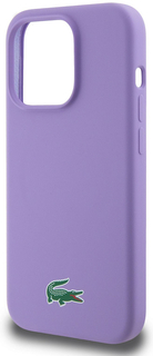 Lacoste Чехол Hard Logo для iPhone 15 Pro MagSafe, фиолетовый