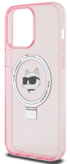Karl Lagerfeld Чехол Lagerfeld NFT Choupette Ring для iPhone 15 Pro MagSafe, розовый
