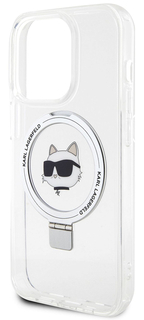 Karl Lagerfeld Чехол Lagerfeld NFT Choupette Ring для iPhone 15 Pro Max MagSafe, белый