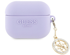 Guess Чехол Diamond Charm для Airpods Pro, пурпурный