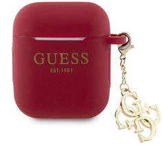 Guess Чехол Diamond Charm для Airpods 1/2, фуксия