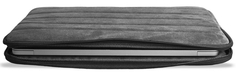 Bustha Чехол-конверт Puffer Sleeve для Macbook Air/Pro 14" (18/22), кожа/замша, серый