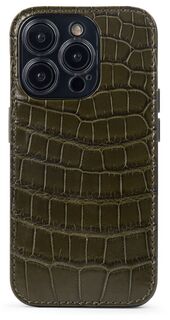 Marcel Robert Чехол Louis для iPhone 15 Pro Max, аллигатор, хаки