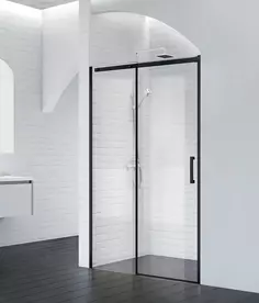 Душевая дверь 130 см BelBagno ACQUA-BF-1-130-C-NERO прозрачное