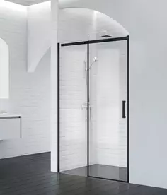 Душевая дверь 120 см BelBagno ACQUA-BF-1-120-C-NERO прозрачное