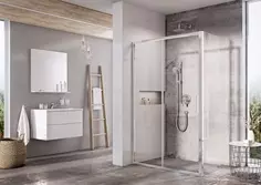Душевой уголок 110x80 см Ravak Blix Slim BLSDP2 + BLSPS X0PMD0C00Z1 + X9BM40C00Z1 прозрачное