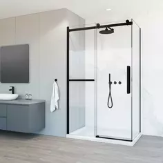 Душевой уголок 130x80 см Vincea Como Soft VSR-1CS8013CLB прозрачное