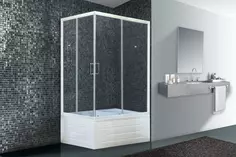 Душевой уголок с поддоном 100x80 см Royal Bath RB8100BP-T-R прозрачное