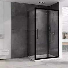 Душевой уголок 140x85 см Abber Schwarzer Diamant AG30140BH-S85B прозрачное