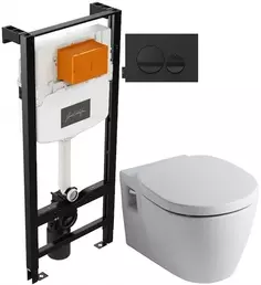 Комплект Ideal Standard Connect E803501 + E71270 + система инсталляции Jacob Delafon E24156-NF + E20859-7-BMT