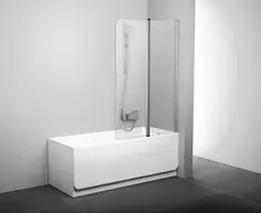 Шторка для ванны подвижная двухэлементная Ravak CVS2-100 P блестящий+транспарент 7QRA0C00Z1