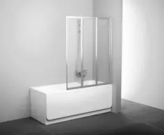 Шторка для ванны складывающаяся трехэлементная Ravak VS3 130 сатин+транспарент 795V0U00Z1