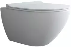 Унитаз подвесной Berges Puma XL 082126 безободковый, с сиденьем микролифт, белый