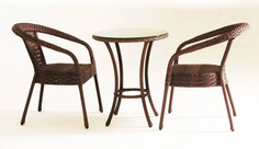 Комплект DECO 2 с круглым столом, коричневый Aiko