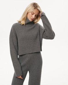 Свитер укороченный графитового цвета 2Mood