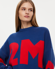 Джемпер 2М синего цвета 2Mood