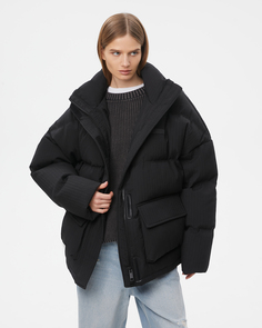 Пуховик оверсайз черного цвета 2Mood