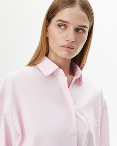 Рубашка объемная в полоску розового цвета 2Mood