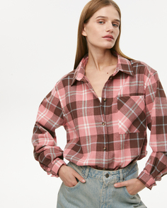 Рубашка в клетку розового цвета 2Mood