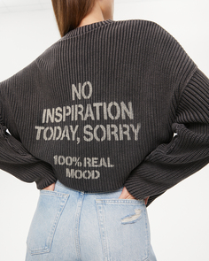 Джемпер с принтом графитового цвета 2Mood