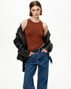 Майка из вискозы шоколадного цвета 2Mood