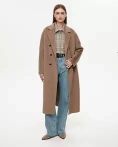 Пальто из шерсти с кашемиром коричневого цвета 2Mood