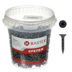 Саморез по металлу и гипсокартону, диаметр 3.5х19 мм, 1500 шт, банка, Bartex