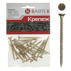 Саморез универсальный, диаметр 5х60 мм, 20 шт, оцинкованный, пакет, Bartex