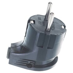 Вилка угловая, без заземления, 16 А, IP20, 250 В, еврослот, черная, UNIVersal, A0105