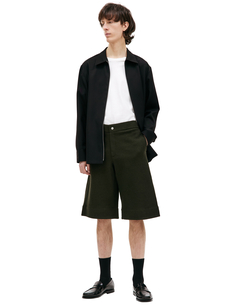 Зеленые шерстяные шорты Jil Sander