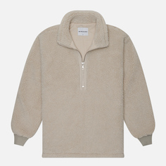 Мужская толстовка MKI Miyuki-Zoku Shearling Quarter Zip, цвет белый, размер L