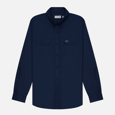 Мужская рубашка Lacoste Slim Fit Button-Up Collar, цвет синий, размер 45