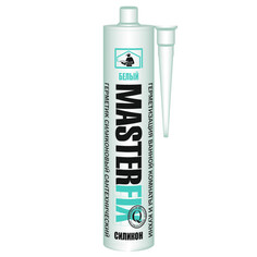 Герметики герметик силиконовый MASTERFIX санитарный 280мл белый, арт.9009