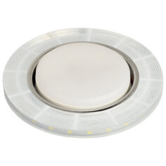 Светильники точечные круглые светильник встраиваемый DE FRAN Шайн GX53/SMD3 белый ажур