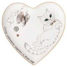 Тарелки тарелка LEFARD Wonderland Чеширский кот 15см сердце фарфор