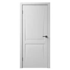 Дверь межкомнатная глухая с замком и петлями в комплекте Интеграл 90x200 см эмаль цвет белый Без бренда