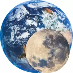 Картина тондо «Земля-луна» 50x30 см Без бренда