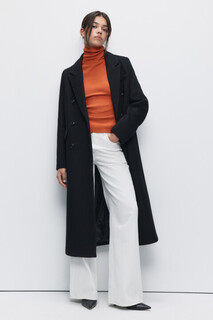 пальто женское Пальто длинное двубортное из шерстяной ткани Befree