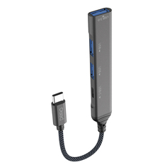 Хаб USB Pero MH03 USB-C - USB-C+USB 3.0+2xUSB 2.0 Grey MH03GR ПЕРО