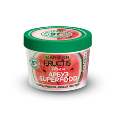 GARNIER Fructis Маска для волос 3в1 "Фруктис, Superfood Арбуз", объем, для тонких волос