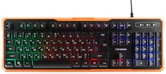 Клавиатура проводная Garnizon GK-320G черная, USB, подсветка, антифантомные кнопоки, код Survarium Гарнизон