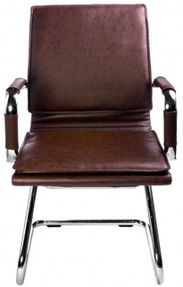 Кресло офисное Бюрократ CH-993-LOW-V коричневое, искусственная кожа, низкая спинка