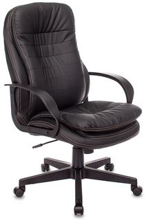 Кресло офисное Бюрократ T-9950PL/BLACK-PU руководителя, черный эко.кожа крестовина пластик