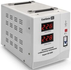 Стабилизатор напряжения Exegate Expert AS-5000 5000ВА, 140В-260В, двойная цифр. индикация вход/вых. напряжения, выход 220В±8%, КПД 98%, 5 уровней защи
