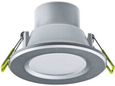 Светильник светодиодный Navigator NDL-P1-6W-840-SL-LED IP44, 6Вт, 176-264В, 4000К, 450лм, 100х63мм, серебро (94834)