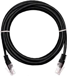 Кабель патч-корд U/UTP 5e кат. 0.5м Netlan EC-PC4UD55B-BC-PVC-005-BK-10 2хRJ45/8P8C 26AWG(7x0.16 мм), чистая медь, PVC нг(B), черный, уп/10шт