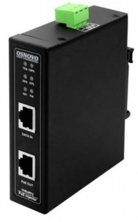 Инжектор PoE OSNOVO Midspan-1/903G(Booster) промышленный Gigabit Ethernet на 90W с бустером напряжения, PoE IEEE 802.3af/at/bt, автоматическое определ