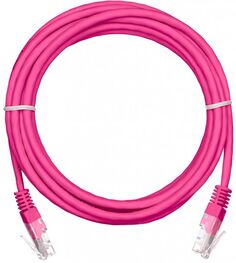 Кабель патч-корд U/UTP 5e кат. 0.5м Netlan EC-PC4UD55B-BC-PVC-005-RD-10 2хRJ45/8P8C 26AWG(7x0.16 мм), чистая медь, PVC нг(B), красный, уп/10шт