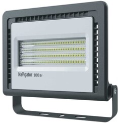 Прожектор светодиодный Navigator NFL-01-100-6.5K-LED 100Вт, 200–240В, 6500К, 8100лм, 241х220х49мм, черный (14150)